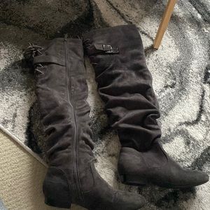 Over the knee gray boots size 9